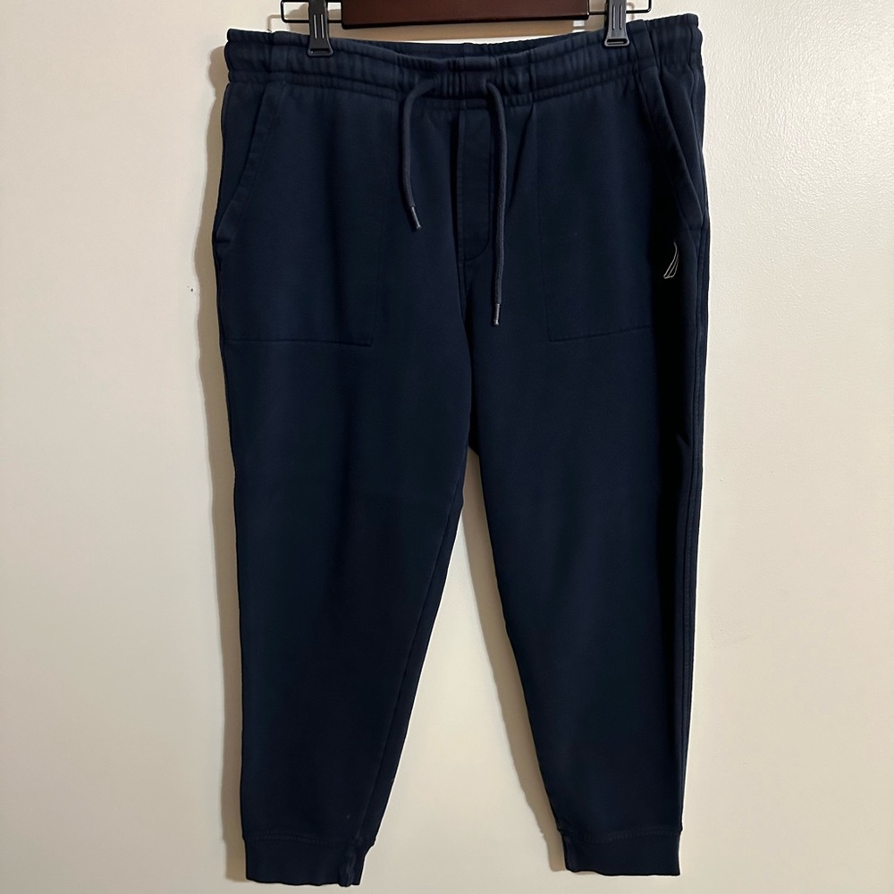 Nautica Men’s Navy J-Class Fleece Jogger Sweatpants, Size L